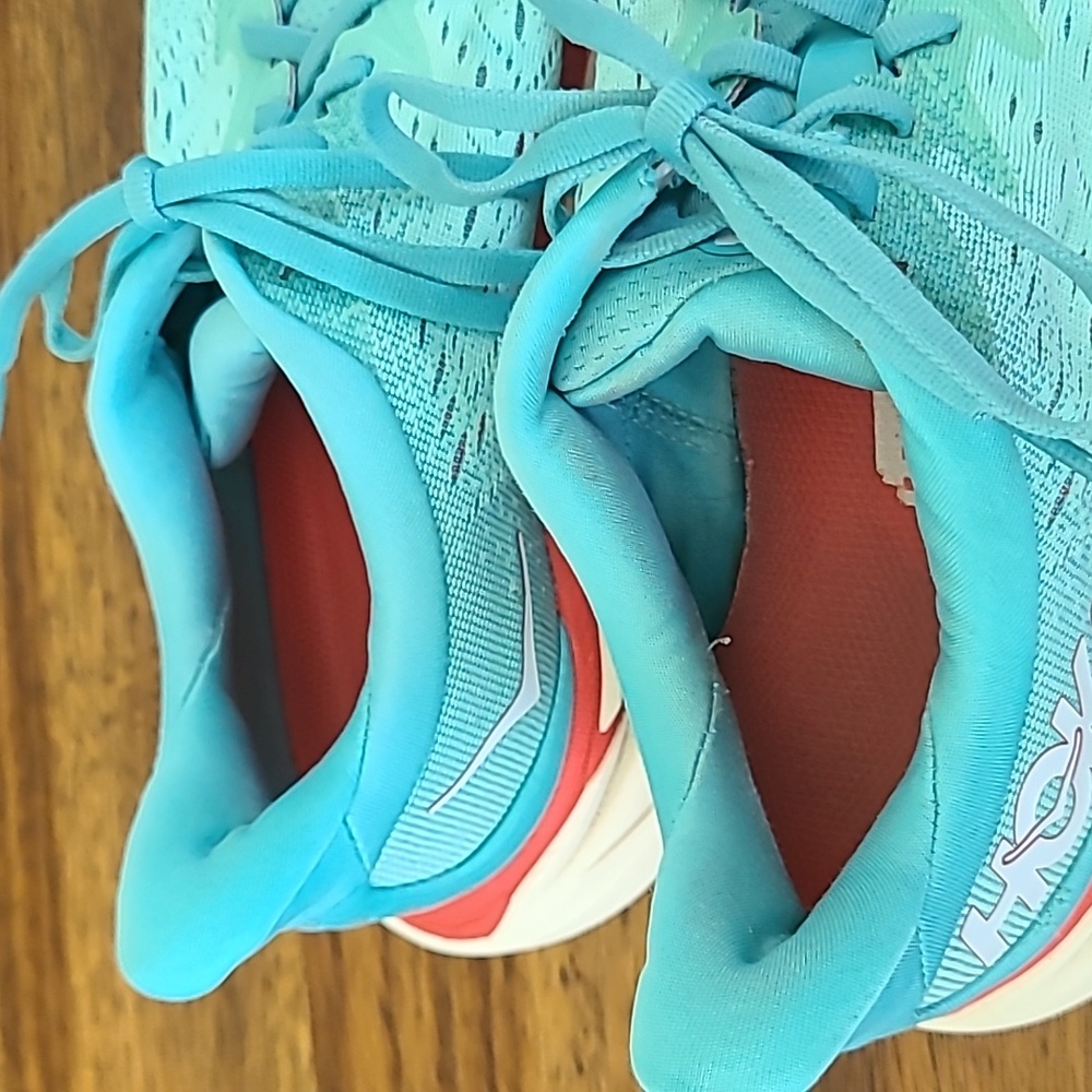 Women Hoka One One Clifton 8 Aquarella Running Shoes Sneakers 10b - Picture 3 of 11